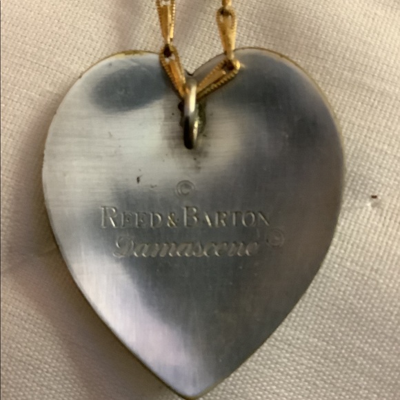 Vintage Reed and Barton Damascene Pendant Necklace - Picture 3 of 4